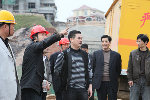 集团董事长杨才学到洋丰逸居房产公司指导工作