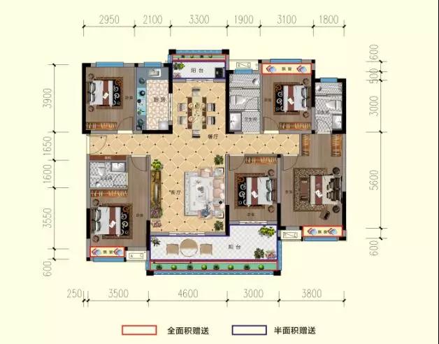 79㎡ 户型布局方正,通风采光俱佳 朗阔四房两厅两卫,提升居住舒适度